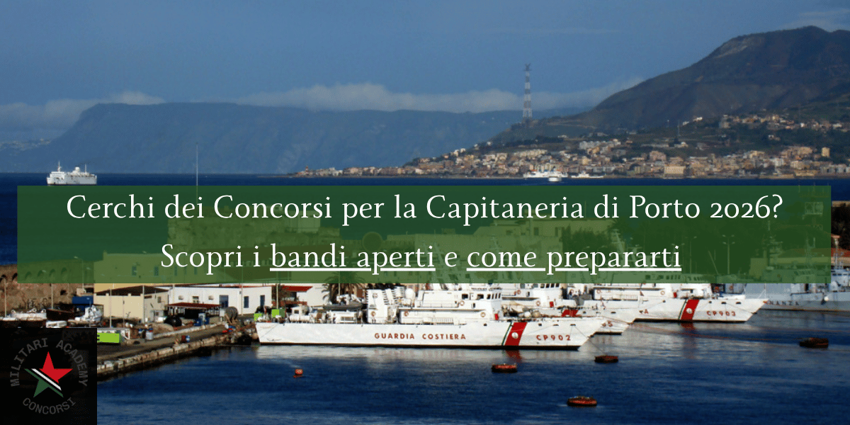 Concorsi capitaneria di porto 2026