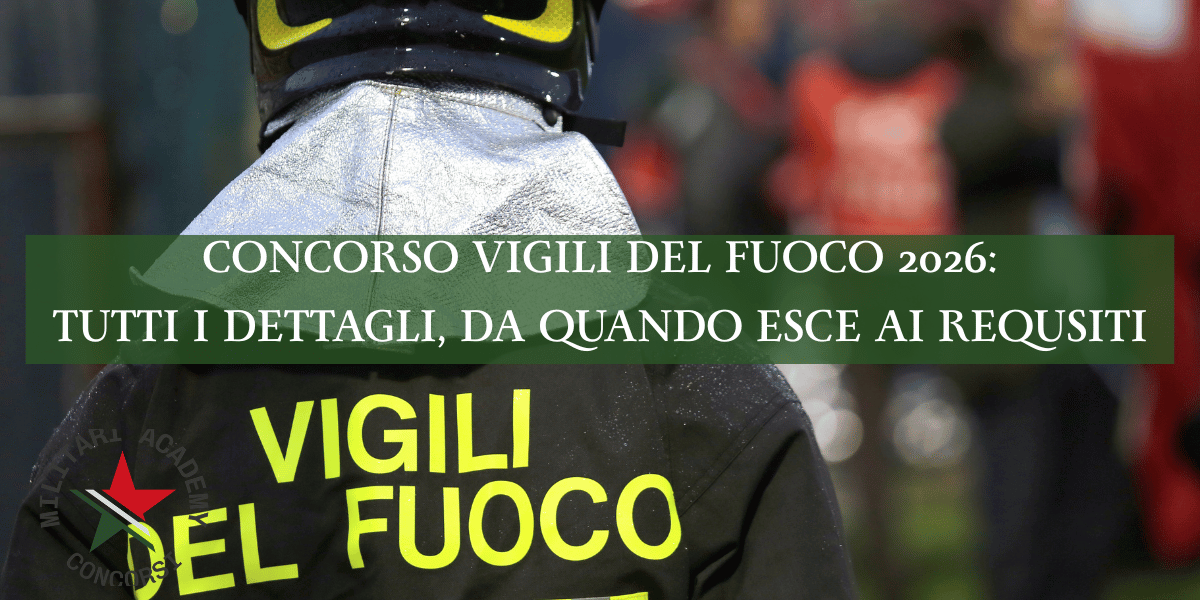 Concorso vigili del fuoco 2026